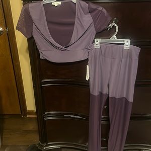 Sheer top with matching leggings